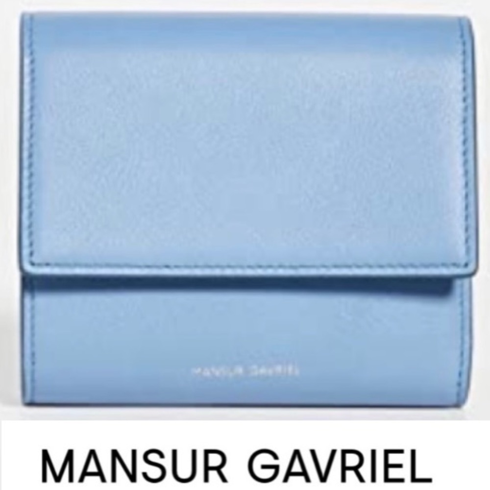 New in box. Blue Mansur Gavriel Compact Wallet